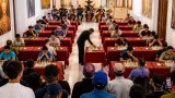 Zamora: Gran Maestro Faustino Oro ofreció 25 simultáneas en jornada por la Semana Mundial del Ajedrez