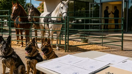 León propone jubilación y adopción legal para perros y caballos policías