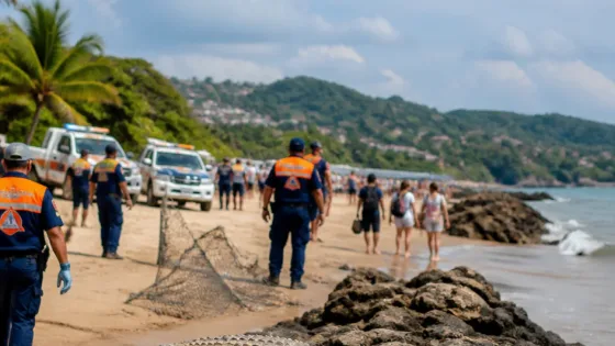 Zihuatanejo: cocodrilo sorprende a turistas en playa Linda y obliga a desalojos preventivos