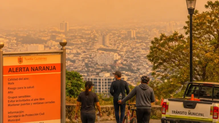 Alerta naranja por contaminación atmosférica mantiene en riesgo a Tuxtla Gutierrez