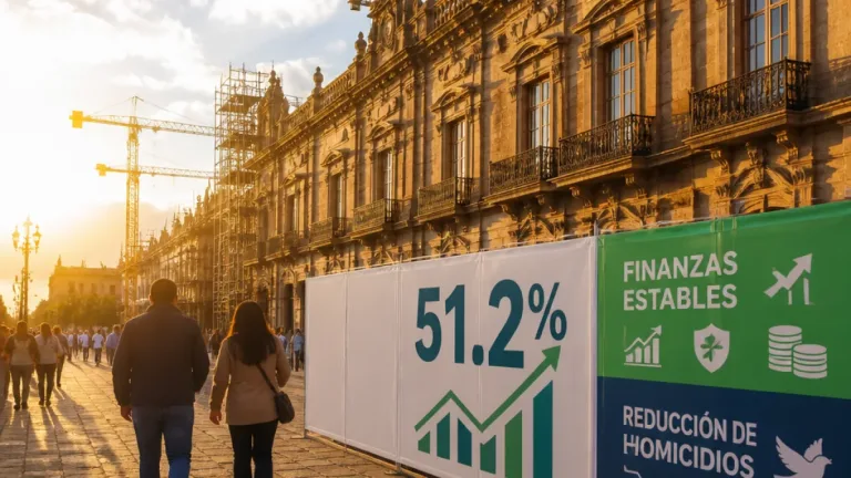 Aprobación de Ramírez Bedolla supera 50% según Mitofsky; gobierno destaca finanzas y obra pública