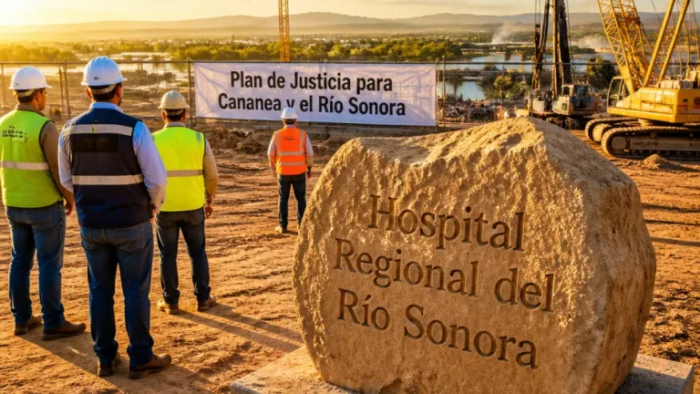 Arranca obra del Hospital Regional del Río Sonora; será parte del plan de remediación y justicia