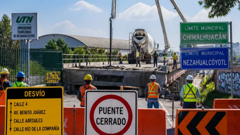 Chimalhuacán: inicia cierre y reconstrucción del Puente San Lorenzo entre municipios