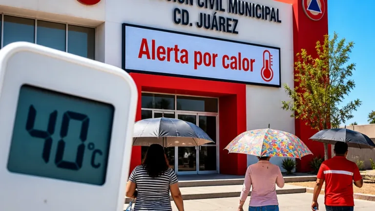 Ciudad Juárez: Protección Civil emite alerta por calor extremo; prevén hasta 40°C