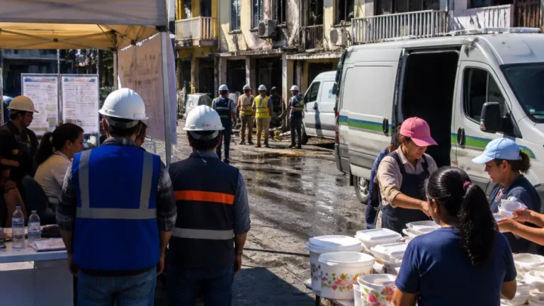 Cuernavaca: instalan módulo de atención para familias tras explosión por fuga de gas LP
