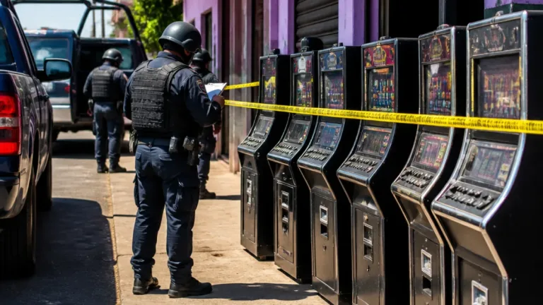Desmantelan red de minicasinos en Michoacán: 49 máquinas aseguradas en Uruapan y 68 en Huandacareo