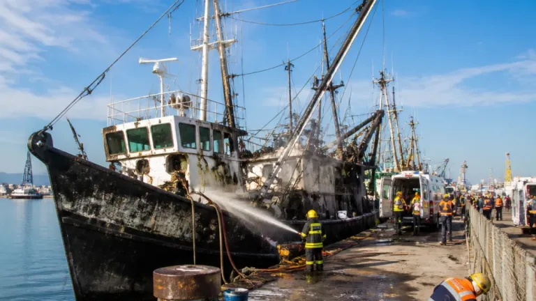 Explosión en barco camaronero en Mazatlán deja un trabajador muerto