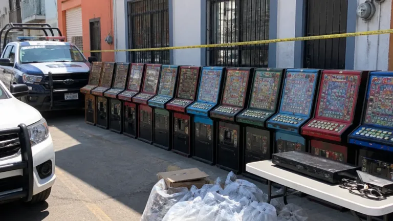 FGR asegura 16 máquinas tragamonedas en operativo en la colonia Plan de Ayala de Tulancingo