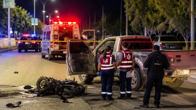 Madrugada de choques y un motociclista lesionado sacude a Ciudad Juarez