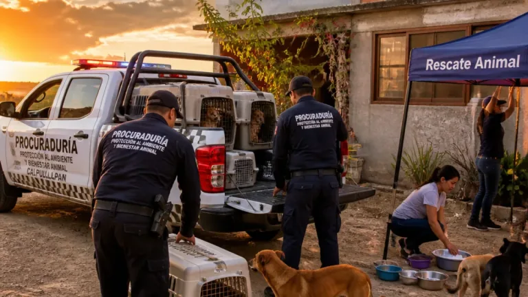 Procuraduría ambiental rescata 15 perros tras denuncia por maltrato en Calpulalpan