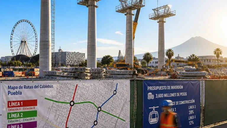 Puebla anuncia Cablebús: cuatro líneas y 6,752 millones para modernizar movilidad
