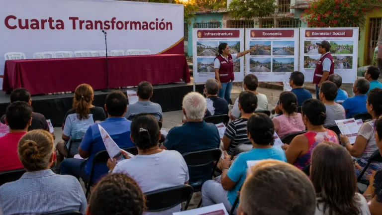 Rosi Bayardo expone proyecto de la Cuarta Transformación en Villa de Alvarez