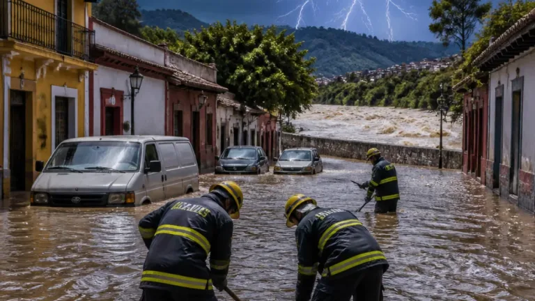 San Cristobal de las Casas registra inundaciones tras fuerte aguacero; ríos llegaron al cien por ciento