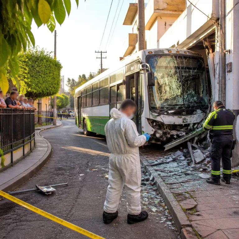 Accidente de busito en Los Pinos deja 2 muertos y 5 heridos; unidad impactó contra vivienda