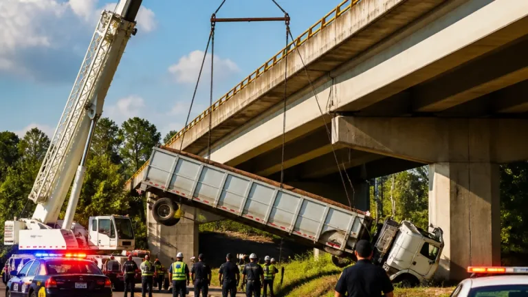 Tráiler cae de puente en Villahermosa-Cárdenas; carretera fue cerrada temporalmente