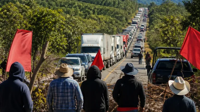 Vecinos de Santiago Tepepan liberan la México–Tuxpan tras siete horas de bloqueo por inseguridad