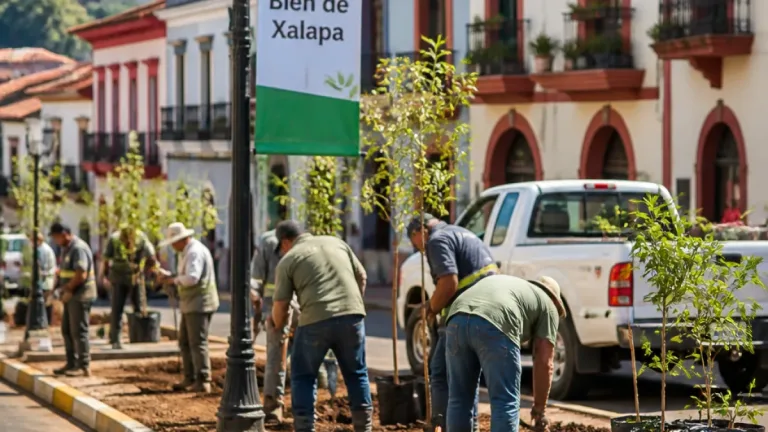 Xalapa impulsa tequios y reforestación en Xallitic para recuperar espacios públicos